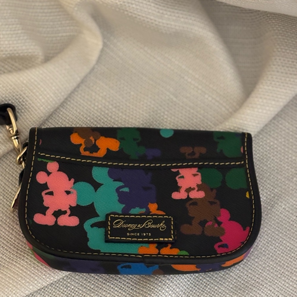 Dooney & Bourke Colorful Wristlet with Mickey Mouse Design - Picture 2 of 9